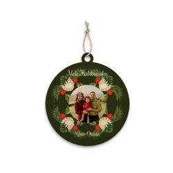 Mele Kalikimaka Tropical Flower Ornament