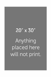 Personalized Printed Mat 24x36 for 20x30 image