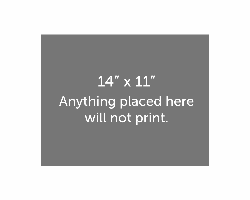 Personalized Printed Mat 20x16 for 14x11 Image