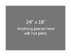 Personalized Printed Mat 28x22 for 24x18 Image