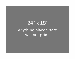 Personalized Printed Mat 28x22 for 24x18 Image