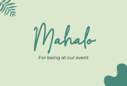 Minimal Green Mahalo