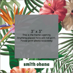 Vintage Flora Picture Frame 3x3