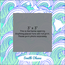 Wave Islands Picture Frame 3x3
