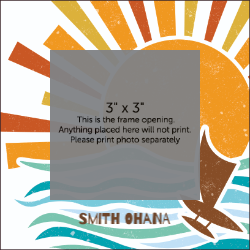 Boho Sun Picture Frame 3x3