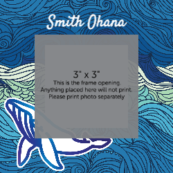 Whale Wave 1 Picture Frame 3x3