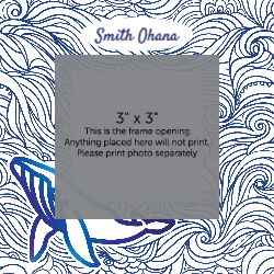 Whale Wave 2 Picture Frame 3x3