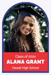 Arch Cut Out Portrait Grad Foamcore Sign 12x18
