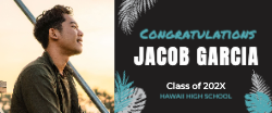 Tropical Modern Graduation Vinyl Banner 6x2.5