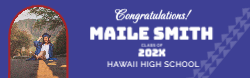 Graduate Arch Portrait Vinyl Banner 8x2.5