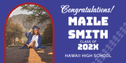 Graduate Arch Portrait Vinyl Banner 8x4