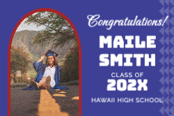 Graduate Arch Portrait Vinyl Banner 6x4