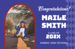 Graduate Arch Portrait Vinyl Banner 3x2