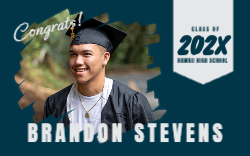 Bold Portrait Graduation Vinyl Banner 4x2.5