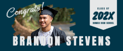 Bold Portrait Graduation Vinyl Banner 6x2.5