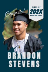 Bold Portrait Graduation Vinyl Banner 2x3