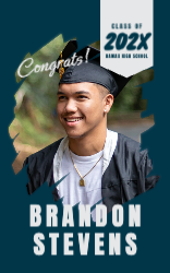 Bold Portrait Graduation Vinyl Banner 2.5x4