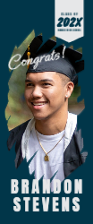 Bold Portrait Graduation Vinyl Banner 2.5x6