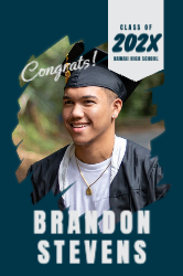 Bold Portrait Graduation Vinyl Banner 4x6