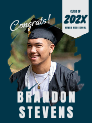 Bold Portrait Graduation Foamcore Sign 18x24
