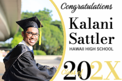 Half Moon Graduation Foamcore Sign 36x24