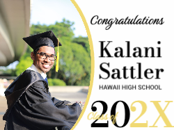 Half Moon Graduation Foamcore Sign 24x18