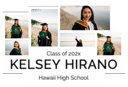 Graduate 6 Photo Collage Foamcore Sign 24x16