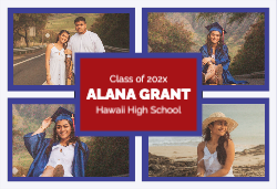 4 Photo Collage Graduation Foamcore Sign 18x12