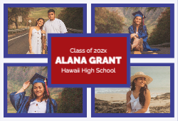 4 Photo Collage Graduation Foamcore Sign 24x16