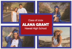 4 Photo Collage Graduation Foamcore Sign 36x24