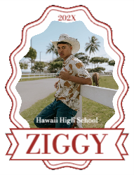 Wavy Frame Graduation Foamcore Sign 12x16