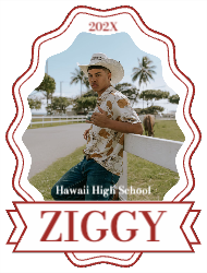 Wavy Frame Graduation Foamcore Sign 18x24
