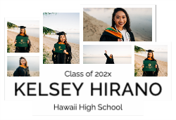 Graduate 6 Photo Collage  Foamcore Sign 18x12