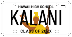 Kamehameha License Plate