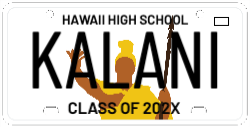 Kamehameha License Plate