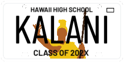 Kamehameha License Plate