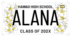 Plumeria License Plate