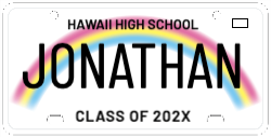 Rainbow License Plate