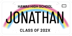 Rainbow License Plate