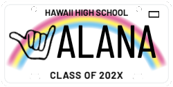 Shaka License Plate