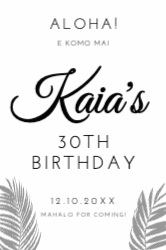 Happy Birthday Welcome Poster