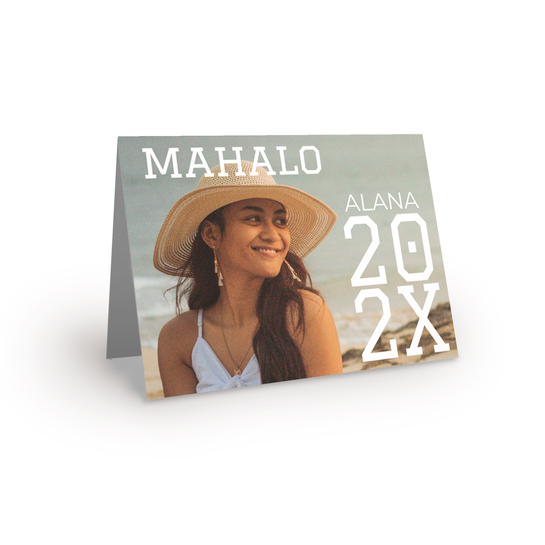 Big Year Graduation Mahalo Card Linen Paper 5.5"x4.25" Pack of 24