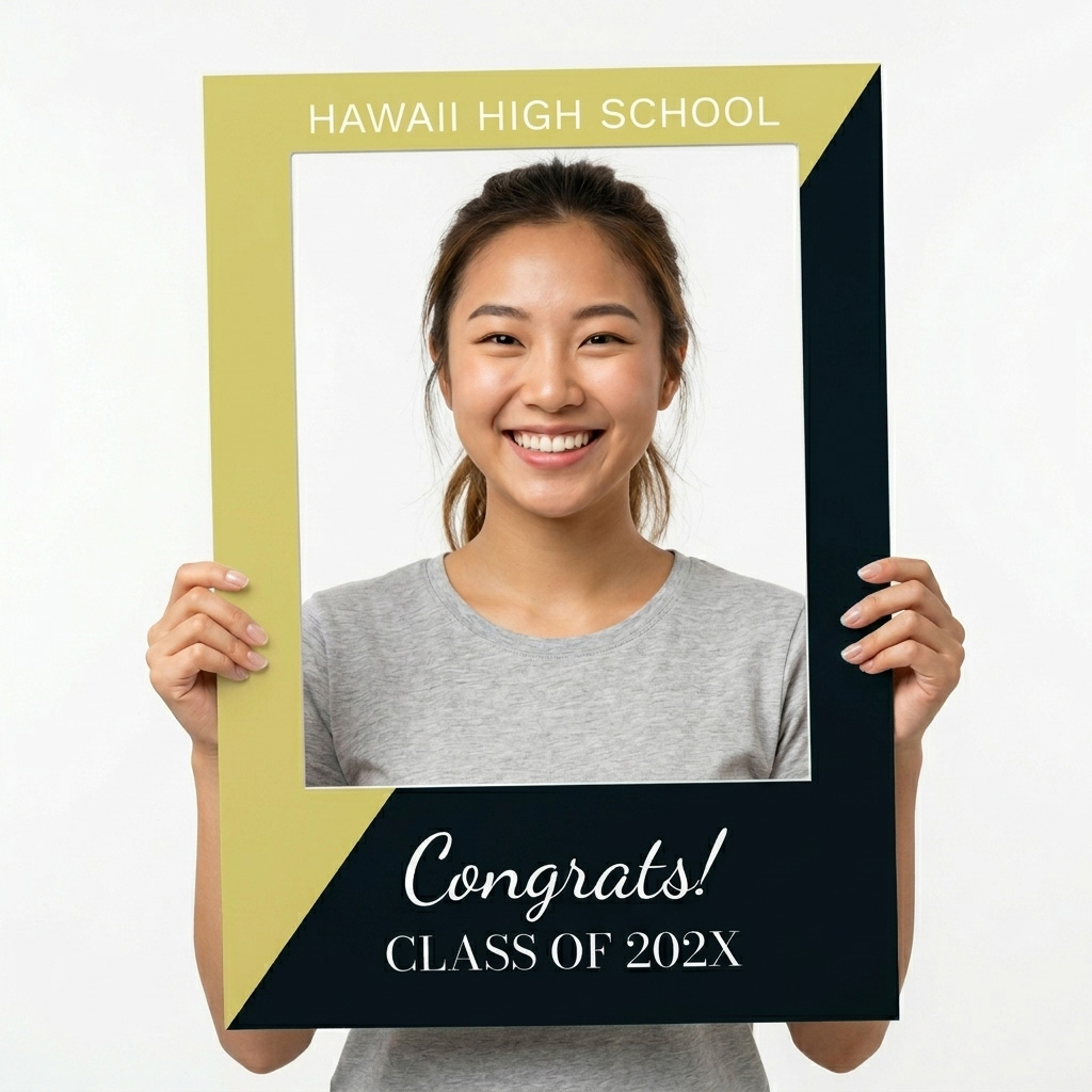 Diagonal Colors Selfie Frame Foamcore Cutout