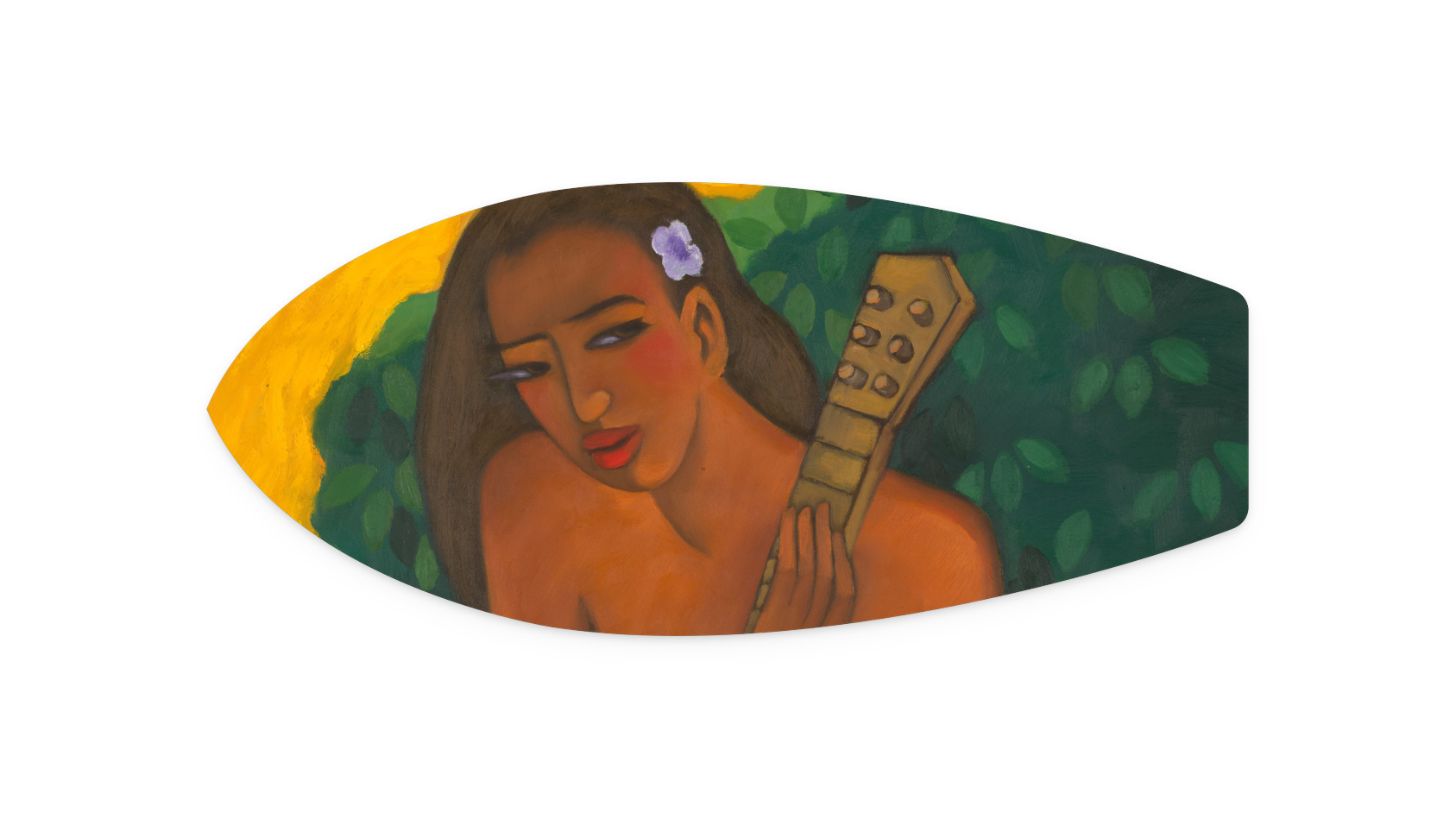 Guitar Girl| TN21 Metal Surfboard Print