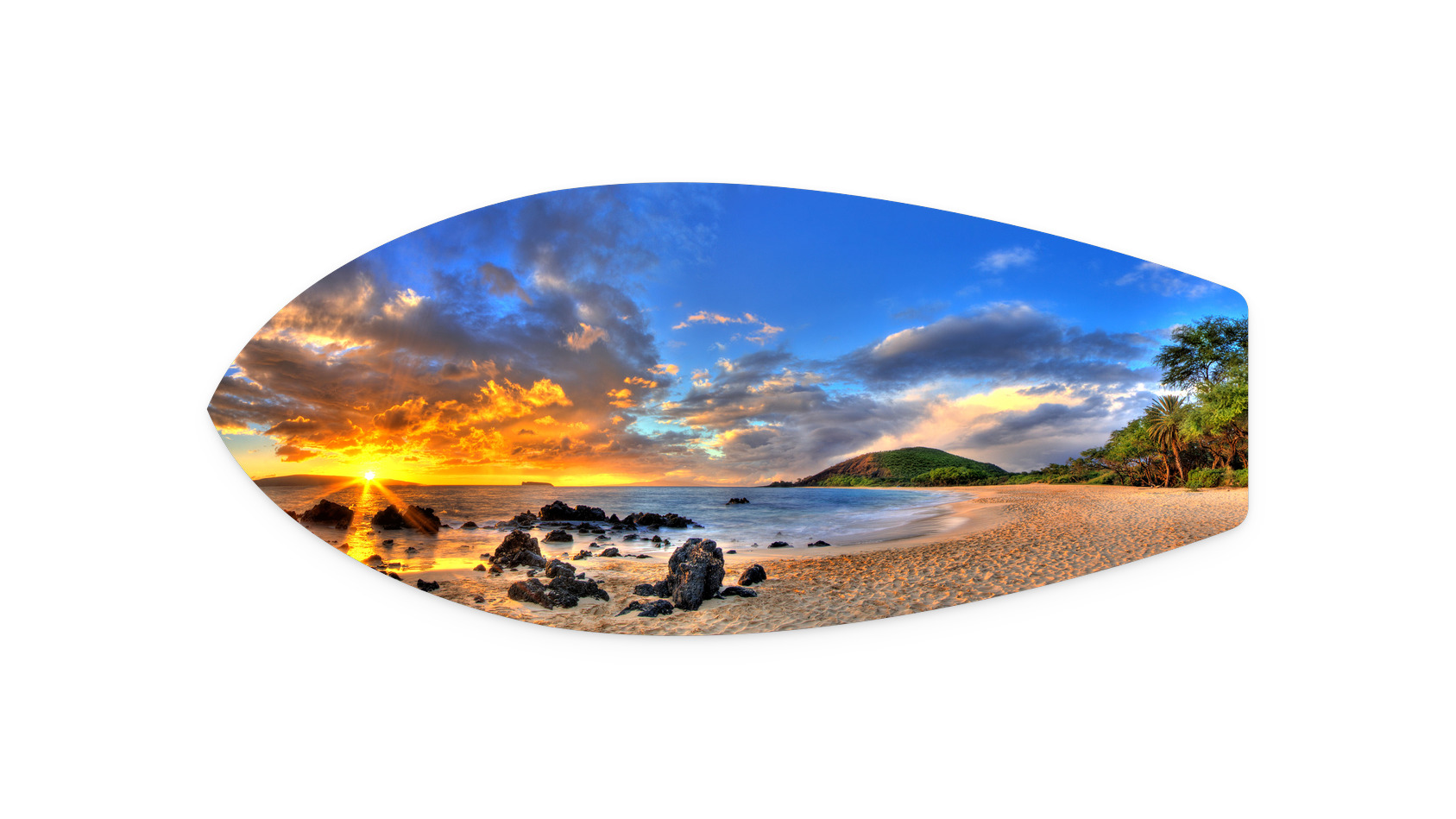 Makena Romance| RJB006 Metal Surfboard Print