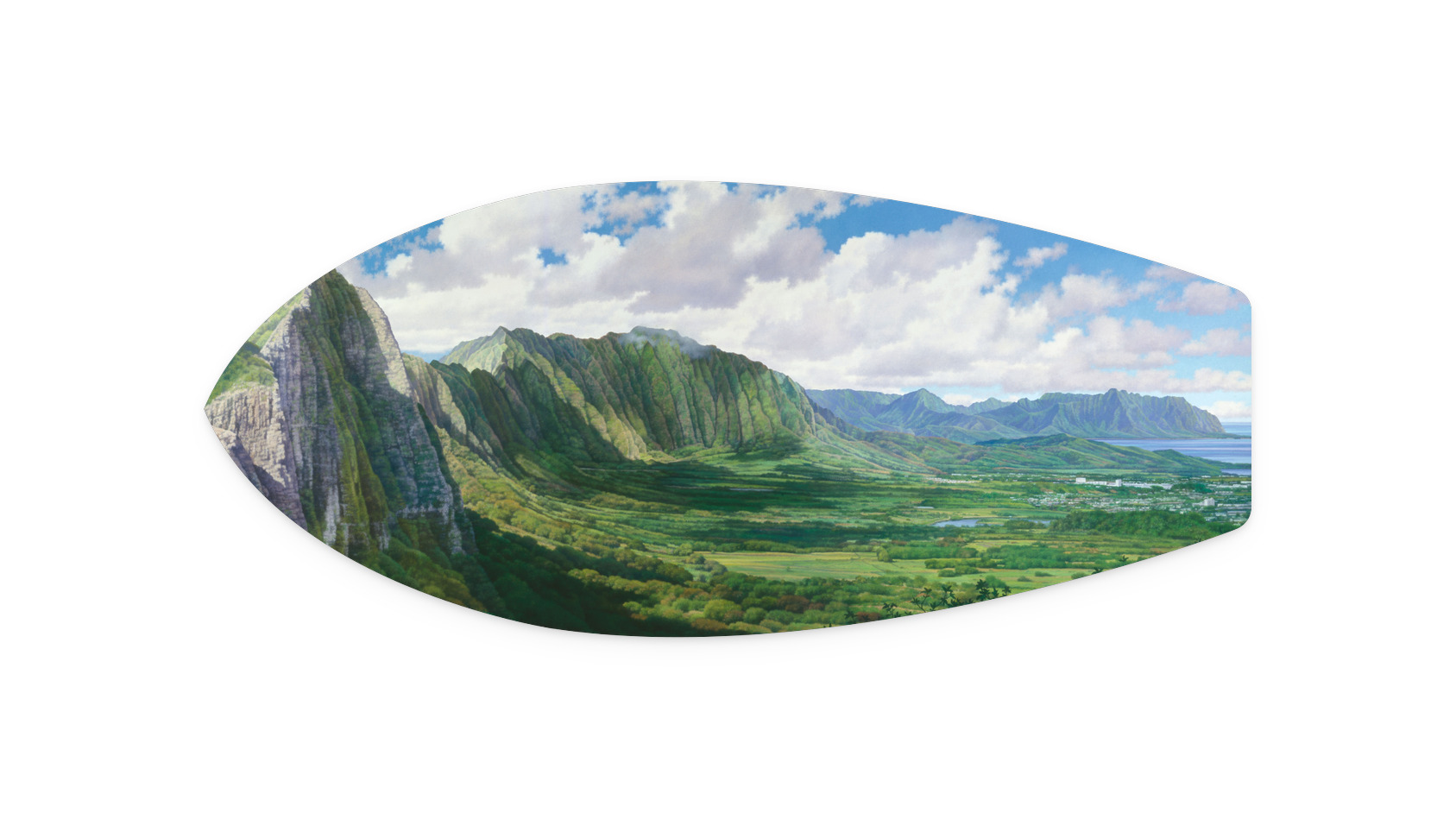Pali Lookout | GR005 Metal Surfboard Print
