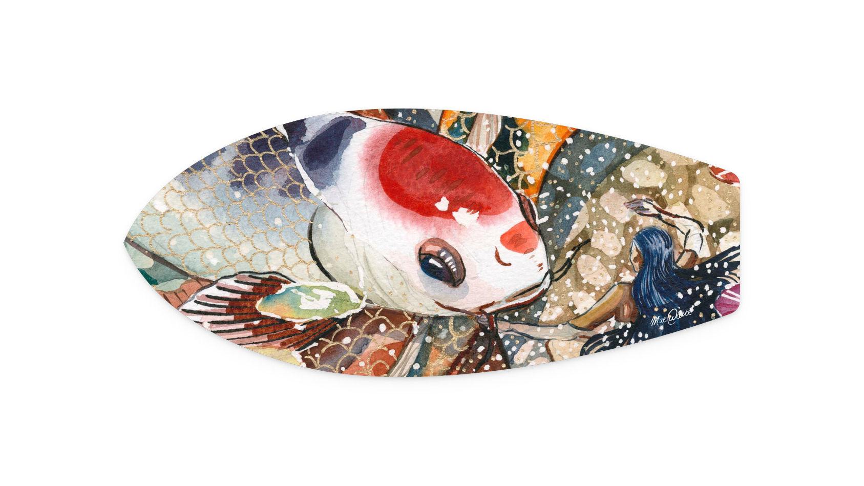 Princess Koi Scales | MW007 Metal Surfboard Print