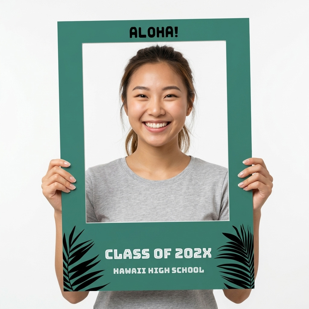 Tropic Vibes Selfie Frame Foamcore Cutout