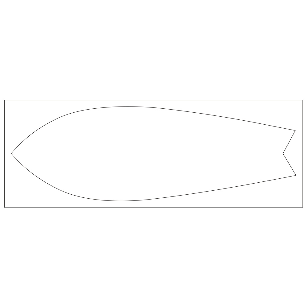 PCC wood surfboard 12x4