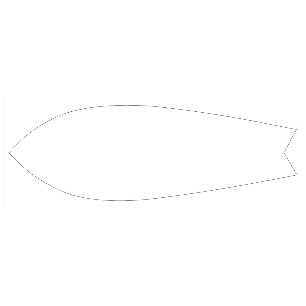 PCC wood surfboard 18x6